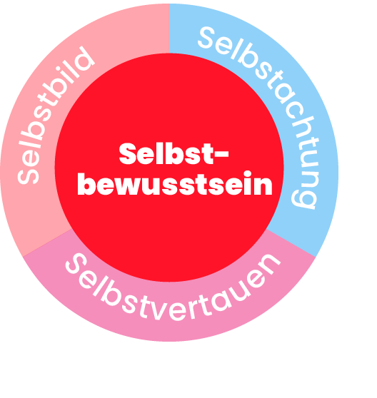 Selbstbewusstsein besteht aus Selbstbild, Selbstachtung und Selbstvertrauen